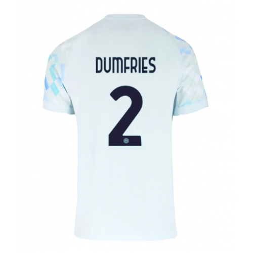 Billige Fotballdrakt Inter Milan Denzel Dumfries #2 Replika Bortedrakt 2025-26 Kortermet Billige Fotballdrakt Inter Milan Denzel Dumfries #2 Replika Bortedrakt 2025-26 Kortermet